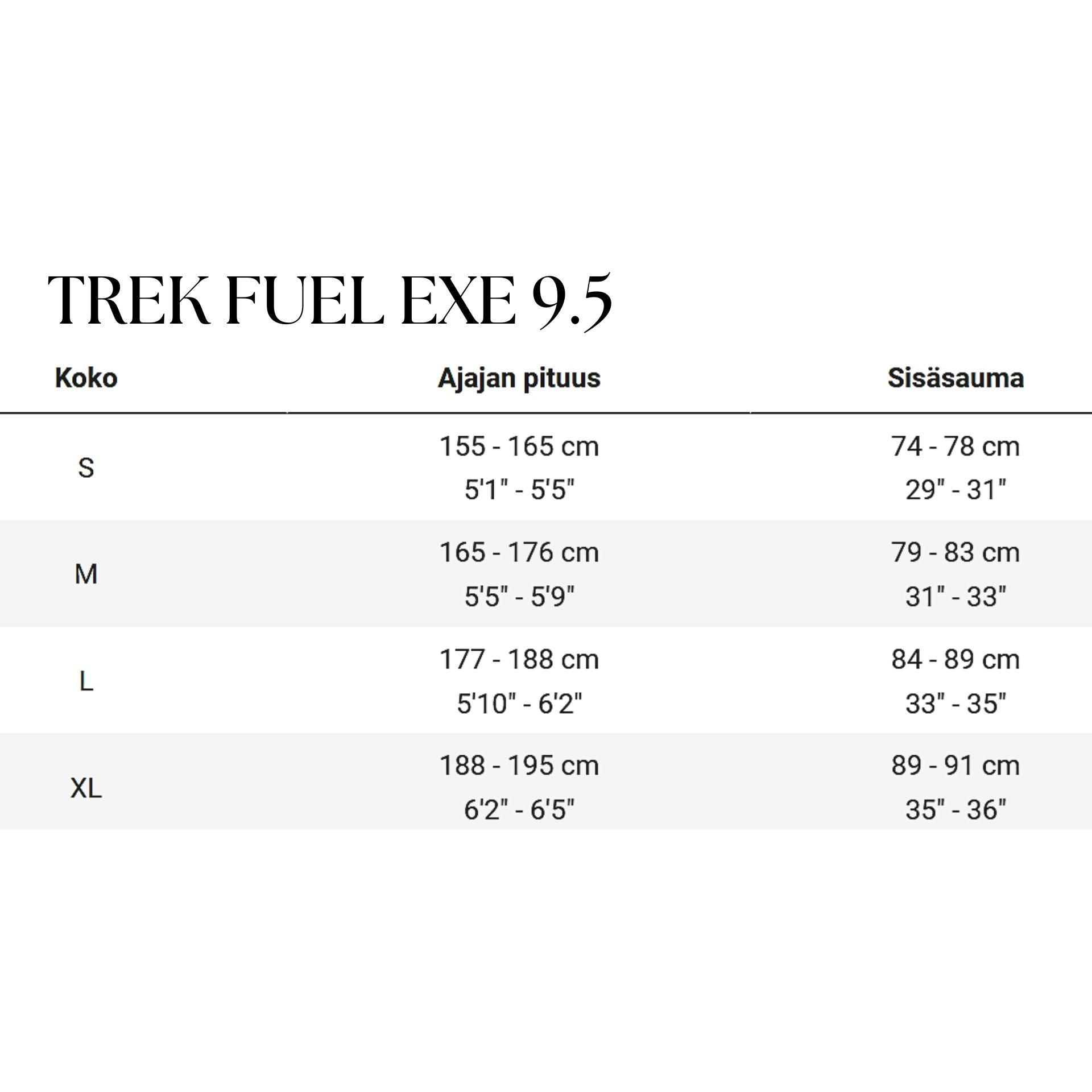 Trek Fuel EXe 9.5 – Täysjousitettu eMTB, 50 Nm, 150 mm etujousitus
