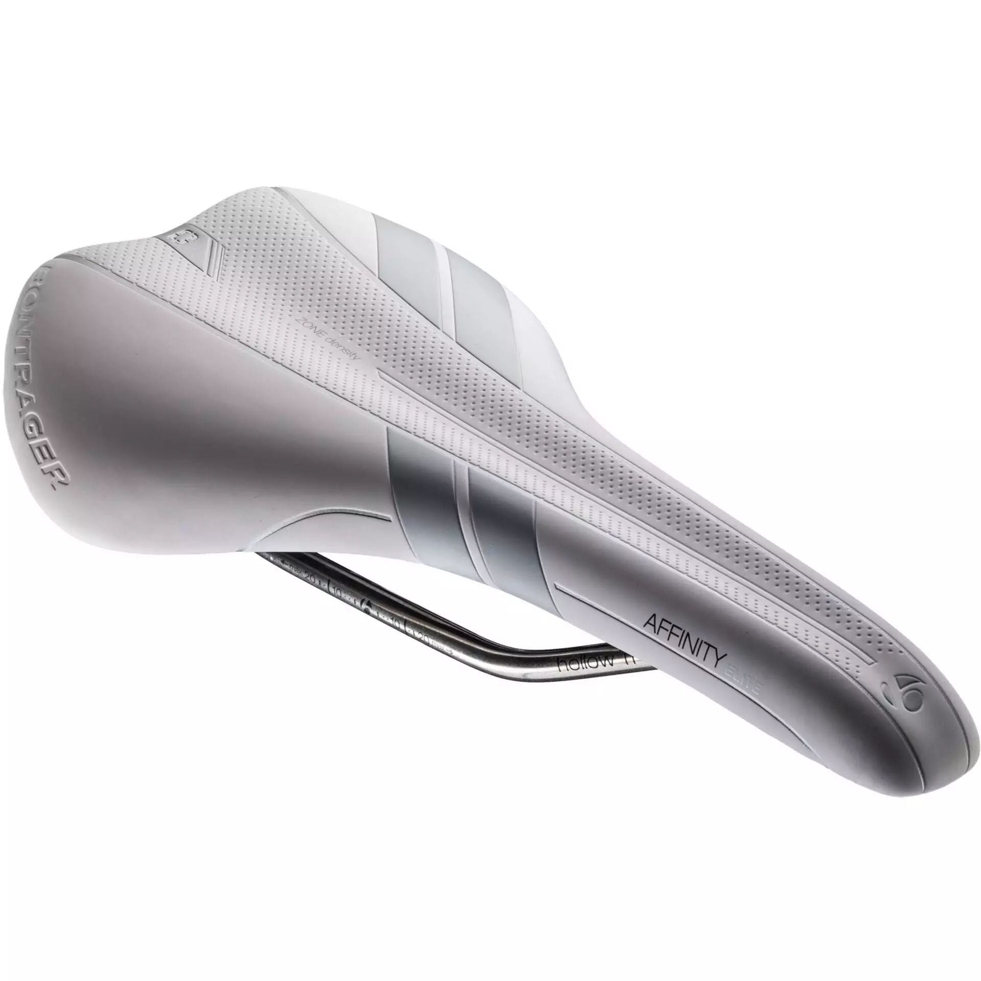 Bontrager Istuin Affinity Elite 128mm Valkoinen – Hiilikuitukuori, titaanirailit