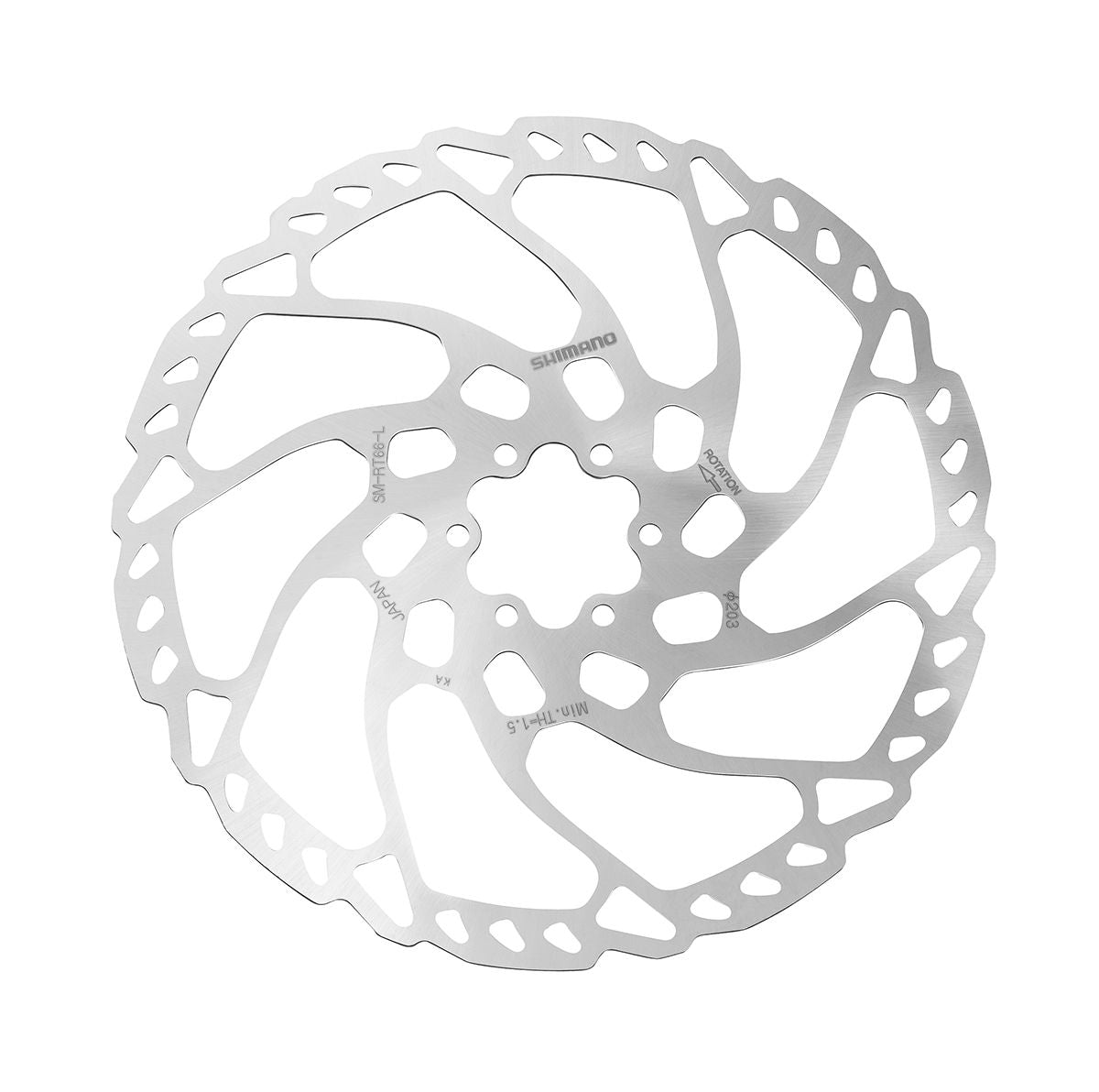 Shimano SM-RT66 203mm – 6-pulttinen jarrulevy, ruostumaton teräs