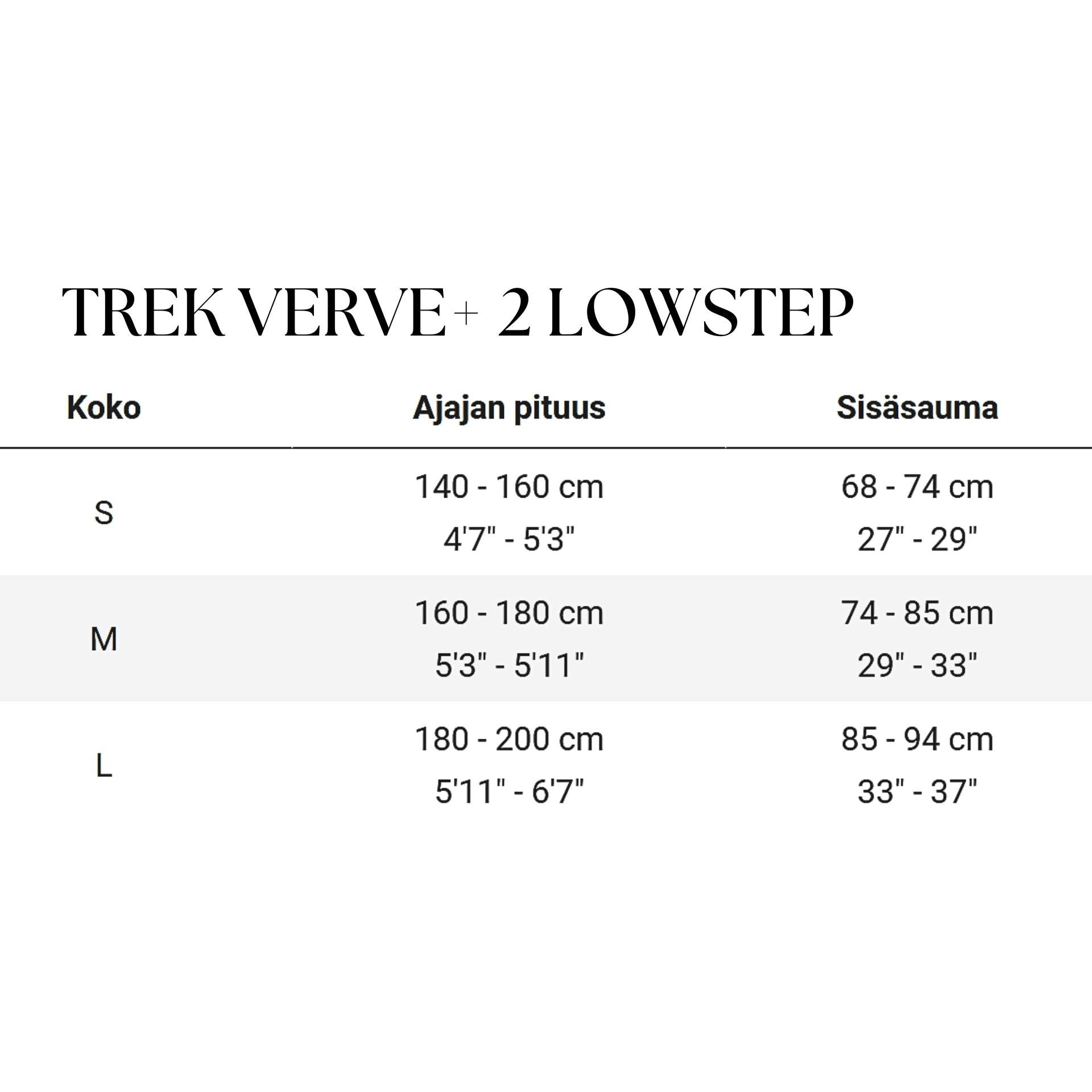 Trek Verve+ 2 Lowstep Gen 3 – sähköhybridipyörä, 75 Nm, 400 Wh