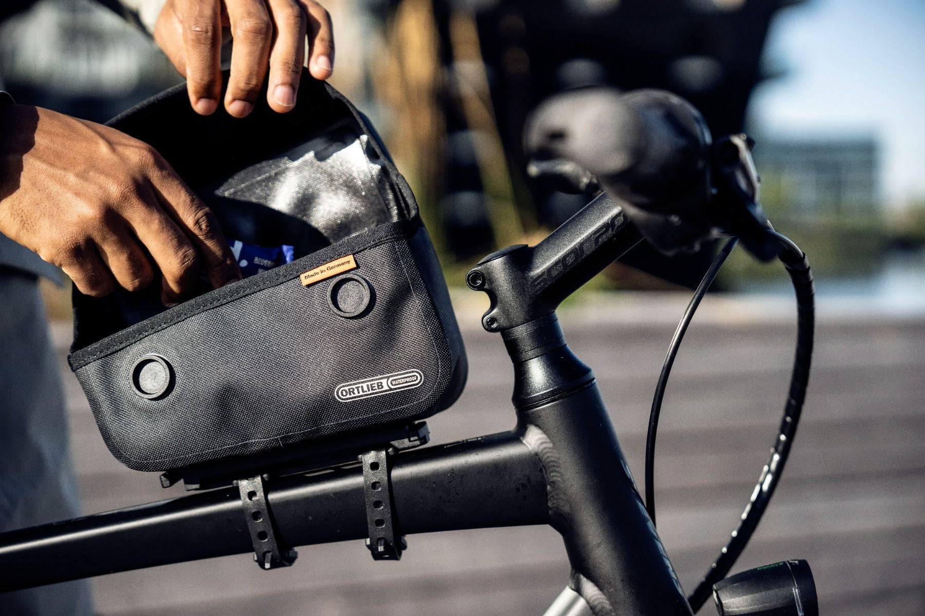 ORTLIEB Toptube-Bag 1.5L – vedenpitävä yläputkilaukku, 1,5 L
