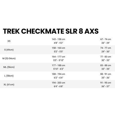 Trek Checkmate SLR 8 AXS gravel pyörä mustana