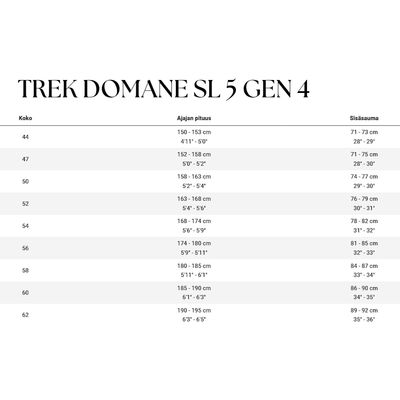 Trek Domane SL 5 Gen 4 maantiepyörä Trek Domane SL 5 Gen 4 maantiepyörä